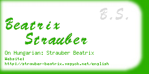 beatrix strauber business card